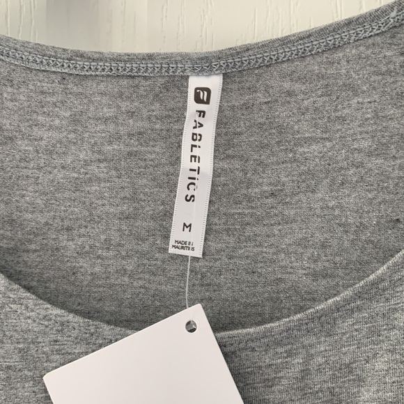 NWT Fabletics Retta Midi Dress gray casual sleeveless silky soft jersey drape - Picture 9 of 12